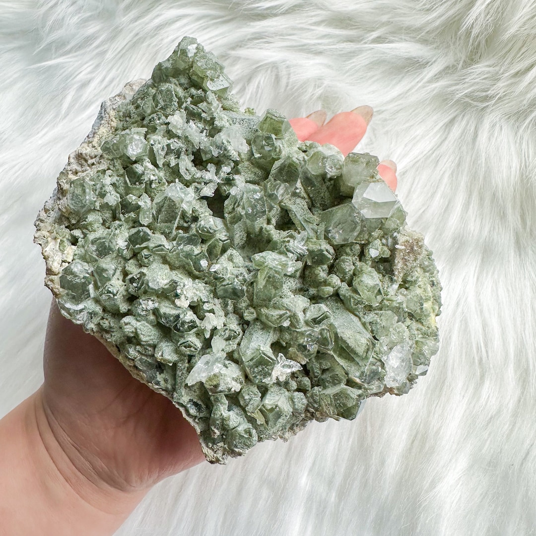 緑泥石クォーツ鉱物標本 | 高級クォーツクリスタルクラスター