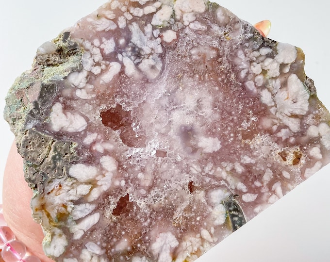 Rare flower agate crystal |cherry blossom agate home decoration | flower agate specimen | healing crystal | birthday gift|anniversary gift