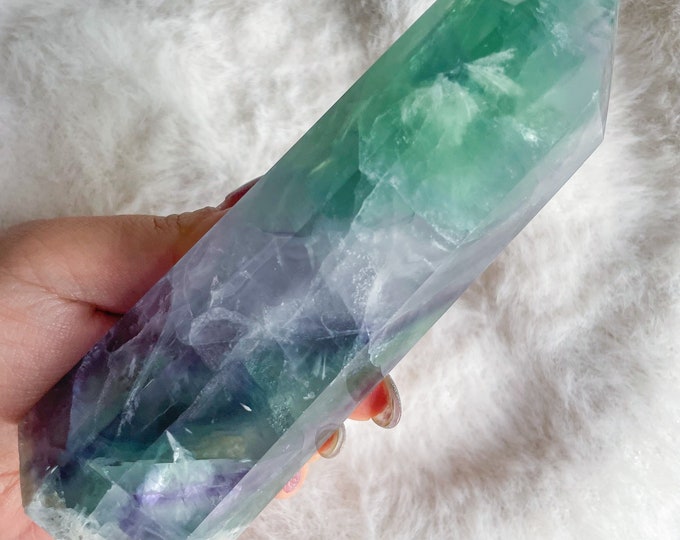 fluorite crystal tower healing crystal home decoration