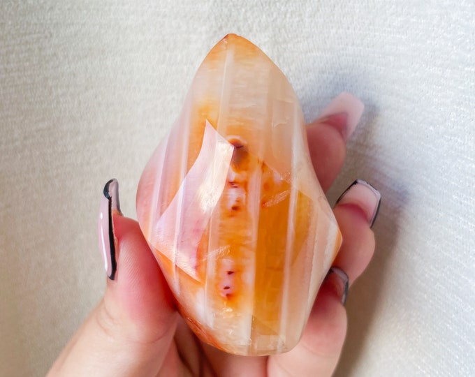 Carnelian crystal flame | Carnelian home decoration | carnelian stone healing crystal | birthstone gifts| wedding anniversary gift