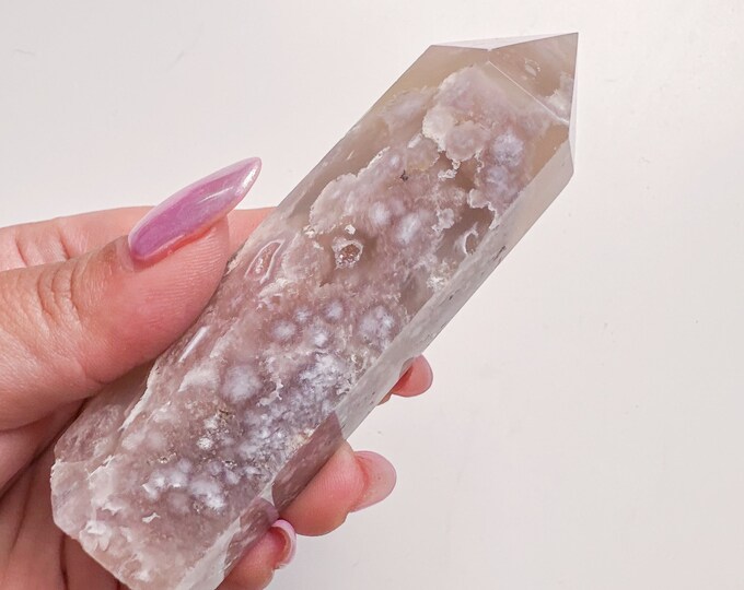 flower agate (PP) Crystal tower | flower agate crystal tower healing crystal home decor |crystal gift |unique home decor|