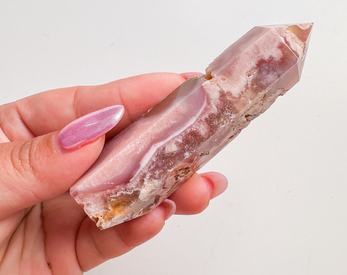 flower agate (PP) Crystal tower | flower agate crystal tower healing crystal home decor |crystal gift |unique home decor|
