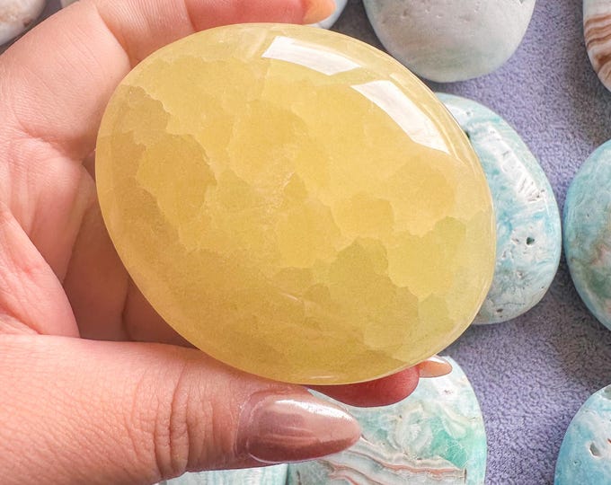 Reiki Healing lemon yellow calcite Heart- SolarPlexus-Happy & Joy