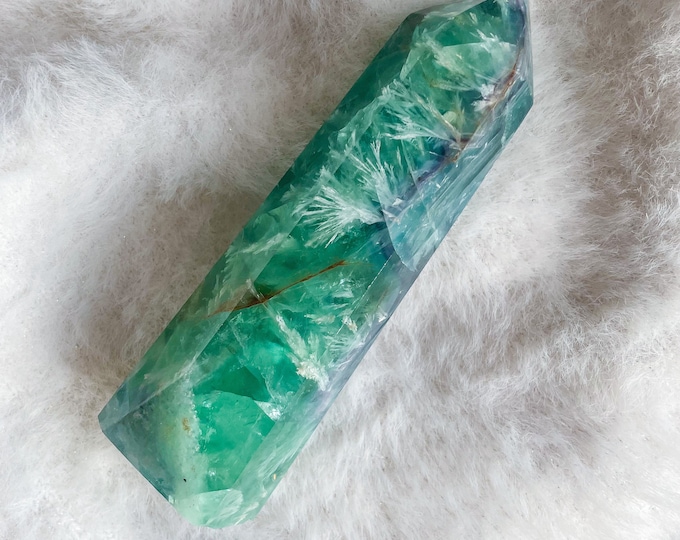 fluorite crystal tower healing crystal home decoration