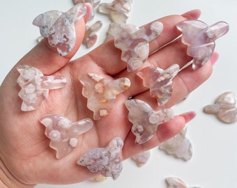 New !Flower agate fishtail｜mermaid | mermaid tail crystal carving | unique home decorating | autumn home decor