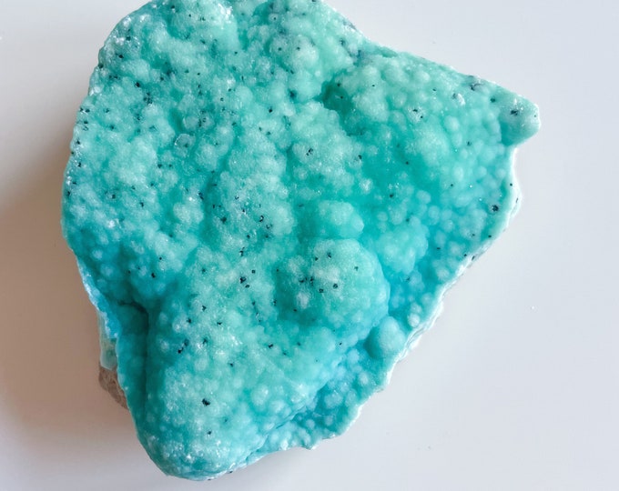 Blue aragonite with azurite and calcite rare crystal specimen