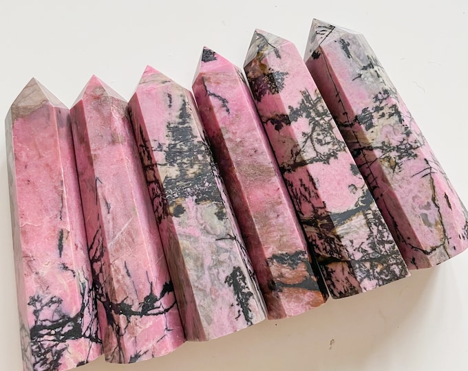 Rhodonite tower point healing crystal home decoration