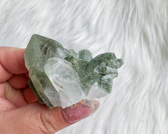 Mini chlorite quartz mineral specimen | premium crystal cluster | crystal healing home decoration | healing crystal | crystal decoration