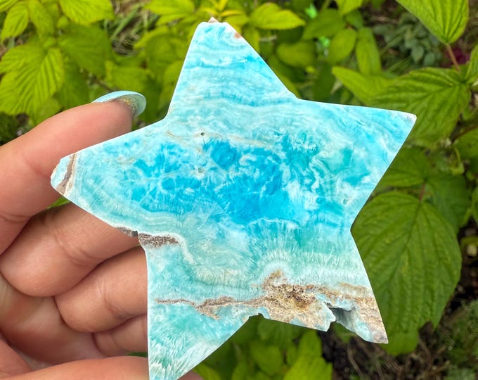 Blue aragonite Crystal Star - Home Decoration | Healing Crystal Decor