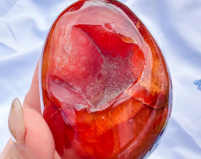 Carnelian crystal freeform | Carnelian stone home decoration | carnelian stone healing crystal | birthstone gifts| wedding anniversary gift