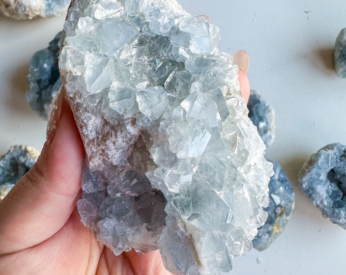 Celestite cluster, raw celestite, celestite geode, celestite crystal, natural celestite, crystal specimen