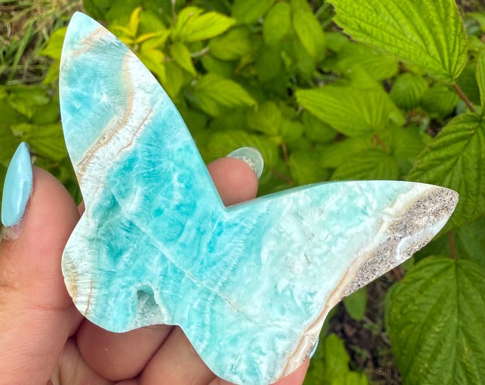 Blue aragonite Crystal Butterfly - Home Decoration | Healing Crystal Decor