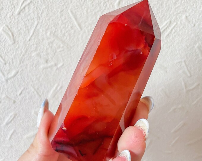 Carnelian crystal tower | Carnelian tower home decoration | carnelian stone  healing crystal | birthstone gifts| wedding anniversary gift