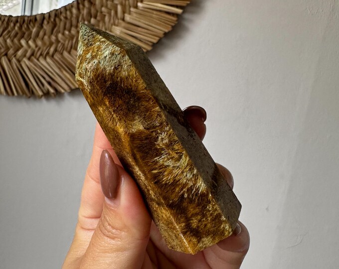Rutilated Agate natural crystal tower home decor