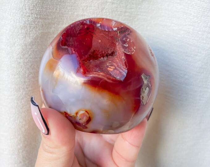 Carnelian crystal IGLOO | Carnelian home decoration | carnelian stone healing crystal | birthstone gifts| wedding anniversary gift