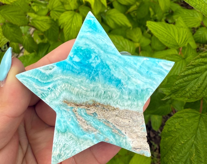 Blue aragonite Crystal Star - Home Decoration | Healing Crystal Decor