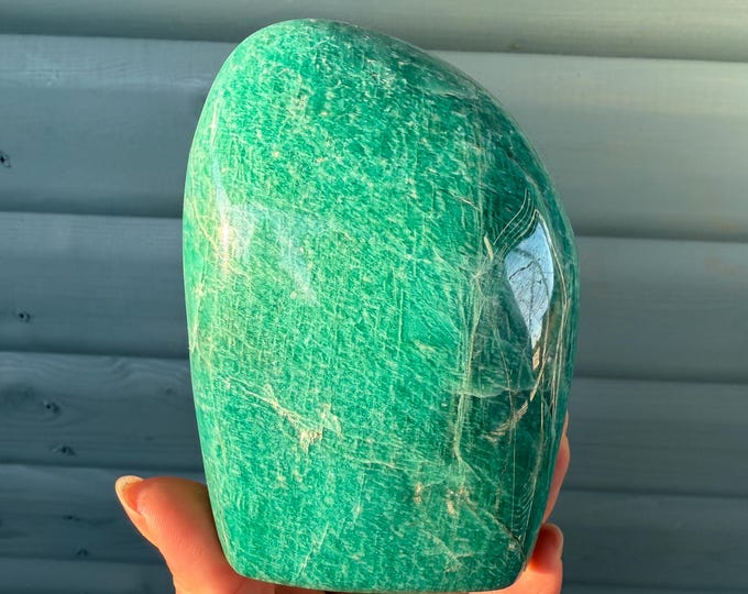Shimmery Amazonite High quality crystal freeform healing crystal home decor