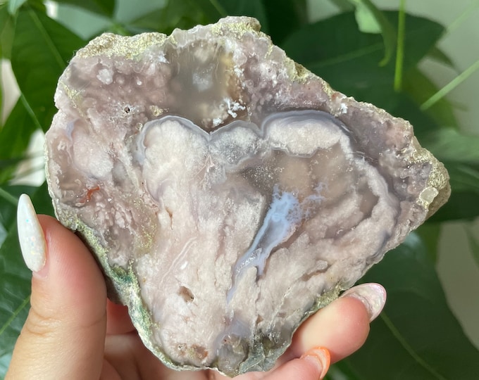 Rare flower agate crystal |cherry blossom agate home decoration | flower agate specimen | healing crystal | birthday gift|anniversary gift