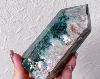 Ocean Jasper crystal tower healing crystal home decor