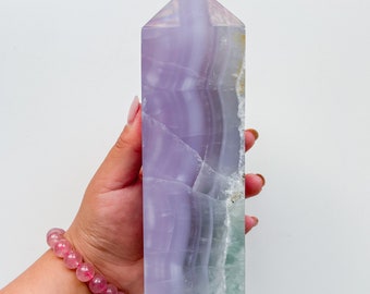 Fluorite crystal towers healing crystal home decoration | premium snowflake fluorite crystal tower 
