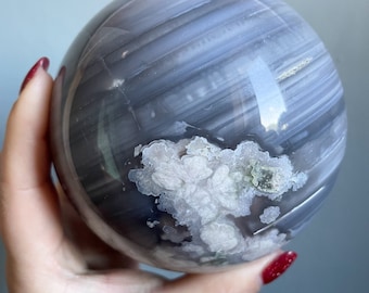 Flower agate crystal |cherry blossom agate home decoration | flower agate specimen | healing crystal | birthday gifts| anniversary gift