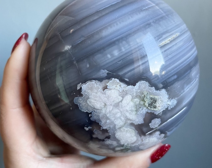 Flower agate crystal |cherry blossom agate home decoration | flower agate specimen | healing crystal | birthday gifts| anniversary gift