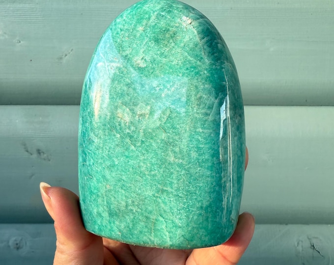 Shimmery Amazonite High quality crystal freeform healing crystal home decor