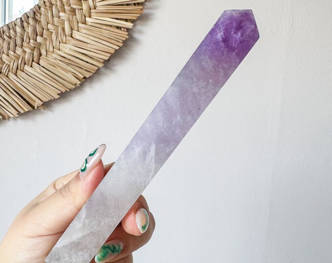 Fluorite crystal tower | Fuchsia fluorite |silk fluorite | pink fluorite | purple fluorite  crystal tower healing crystal home decoration