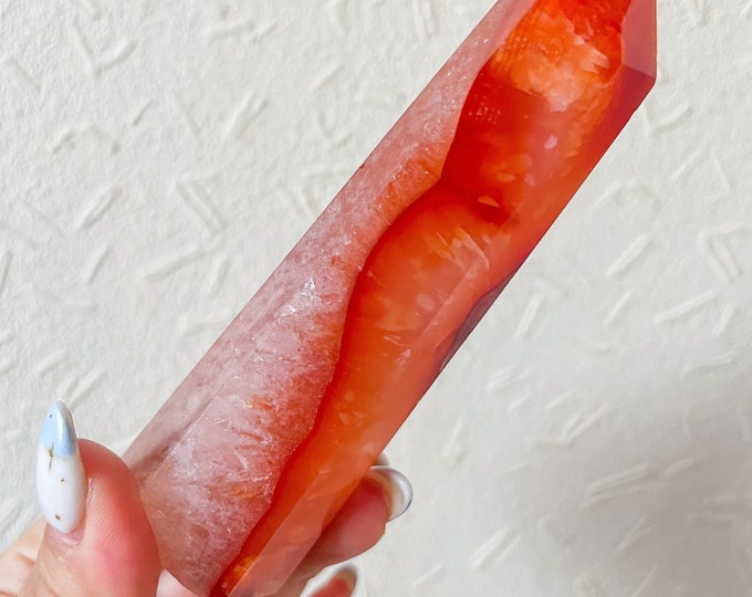 Carnelian crystal tower | Carnelian tower home decoration | carnelian stone  healing crystal | birthstone gifts| wedding anniversary gift