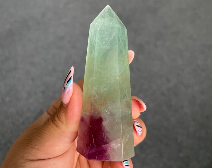 Fluorite crystal towers healing crystal home decoration | premium snowflake fluorite crystal tower