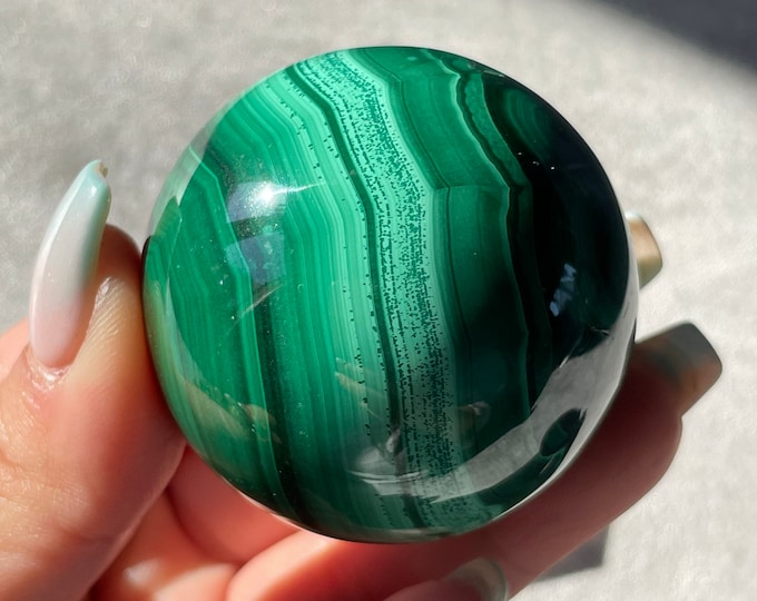 Malachite premium crystal sphere healing crystal healing journey home decoration