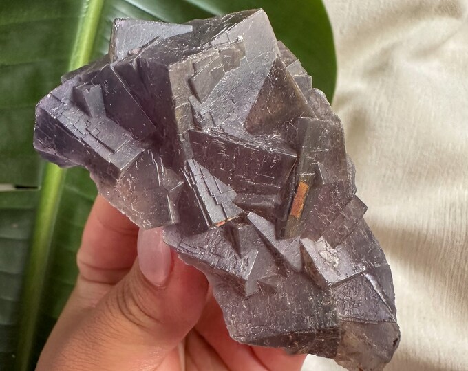 Rare Indigo fluorite premium fluorite specimen ( Pakistan, Baluchistan province, lorlai district ) crystal mineral specimen