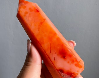 Carnelian crystal tower | Carnelian stone home decoration | carnelian stone healing crystal | birthstone gifts| wedding anniversary gift