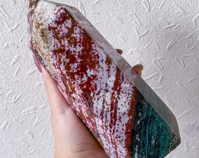 Ocean Jasper crystal tower healing crystal home decor