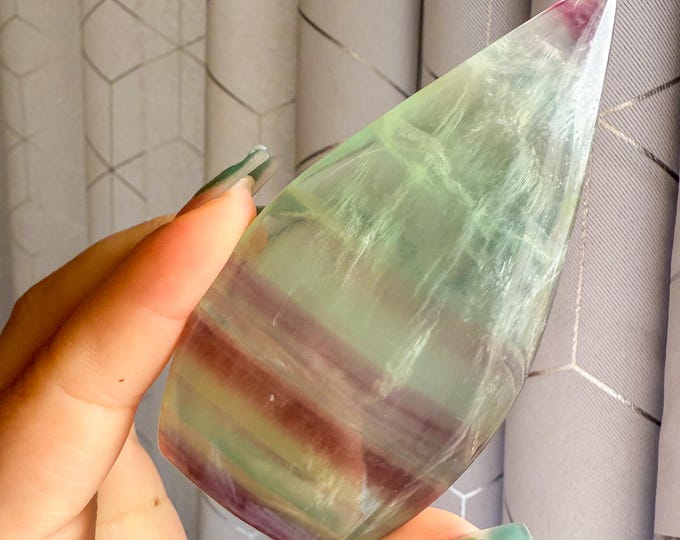 Green fluorite flame point healing crystal home decoration meditation | gift for her |gift for him |crystal gift