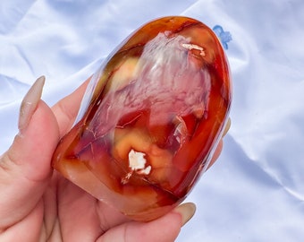 Carnelian crystal freeform | Carnelian stone home decoration | carnelian stone healing crystal | birthstone gifts| wedding anniversary gift