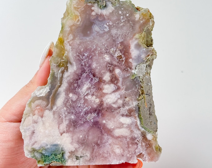 Rare flower agate crystal |cherry blossom agate home decoration | flower agate specimen | healing crystal | birthday gift|anniversary gift