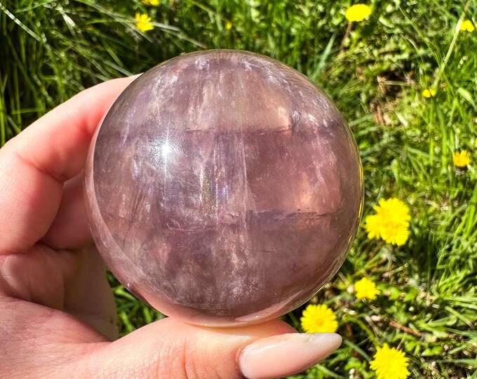 New Galaxy fluorite | Purple with Mica crystal sphere | premium crystal sphere | healing crystal home decor