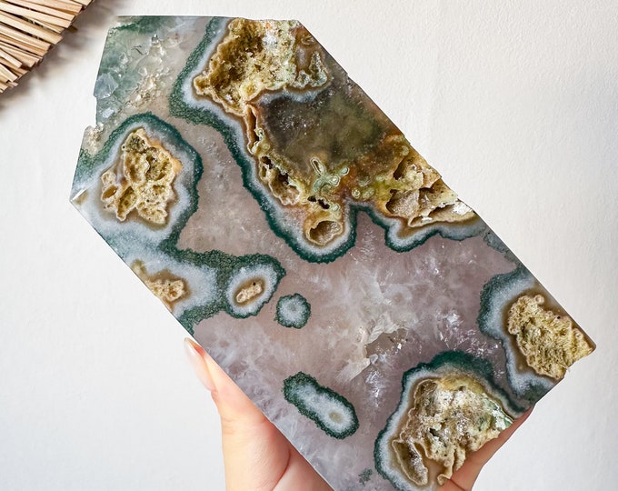 Druzy agate tower natural crystal ornament home decoration