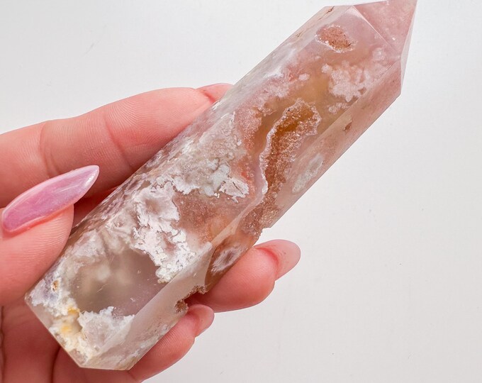 flower agate (PP) Crystal tower | flower agate crystal tower healing crystal home decor |crystal gift |unique home decor|