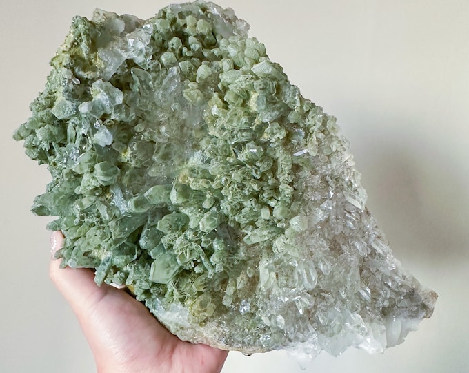 Chlorite quartz cluster | “Angel wing” chlorite quartz crystal cluster mineral specimen