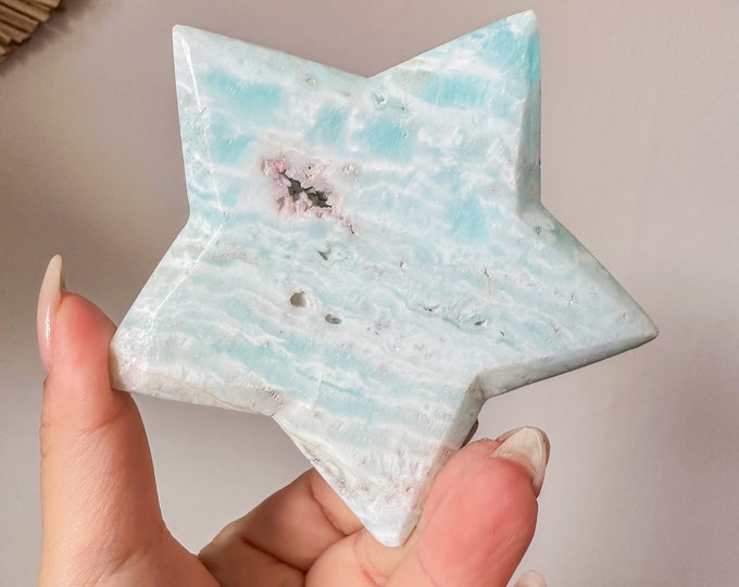 Caribbean Blue Calcite Crystal Star - Home Decoration | Healing Crystal Decor