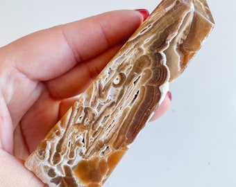 Chocolate  calcite crystal tower chunky crystal tower healing crystal healing journey home decoration