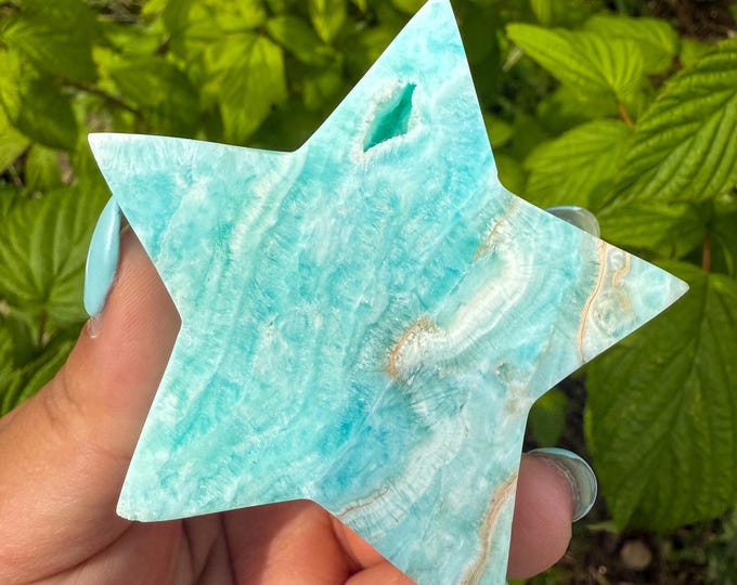 Blue aragonite Crystal Star - Home Decoration | Healing Crystal Decor