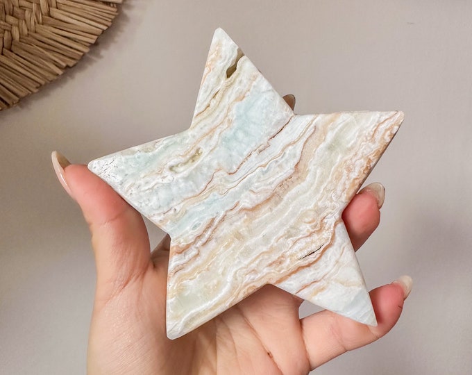 Caribbean Blue Calcite Crystal Star - Home Decoration | Healing Crystal Decor