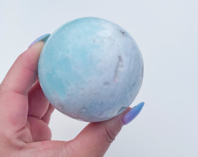 Caribbean calcite high quality crystal sphere healing crystal home decor