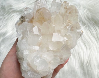 大きなガーデンクォーツクリスタルカットのフリーフォーム