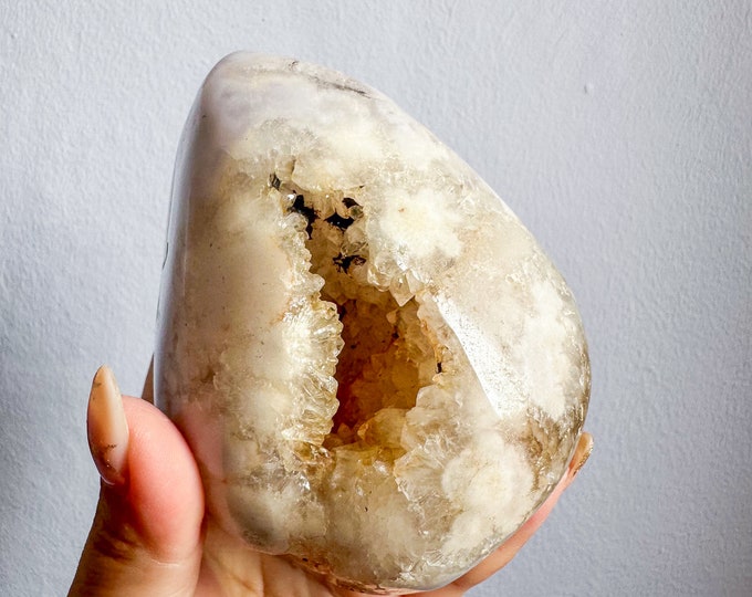 Druzy amethyst flower agate free form natural crystal ornament home decoration