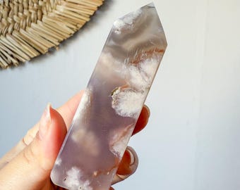 Flower agate geode Crystal tower (LY)  | High-quality flower agate crystal tower healing crystal home decor