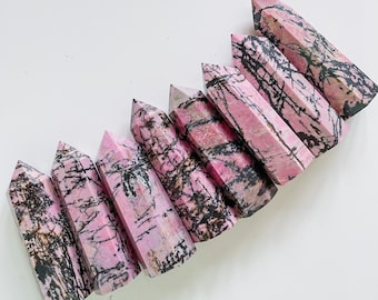 Rhodonite tower point healing crystal home decoration